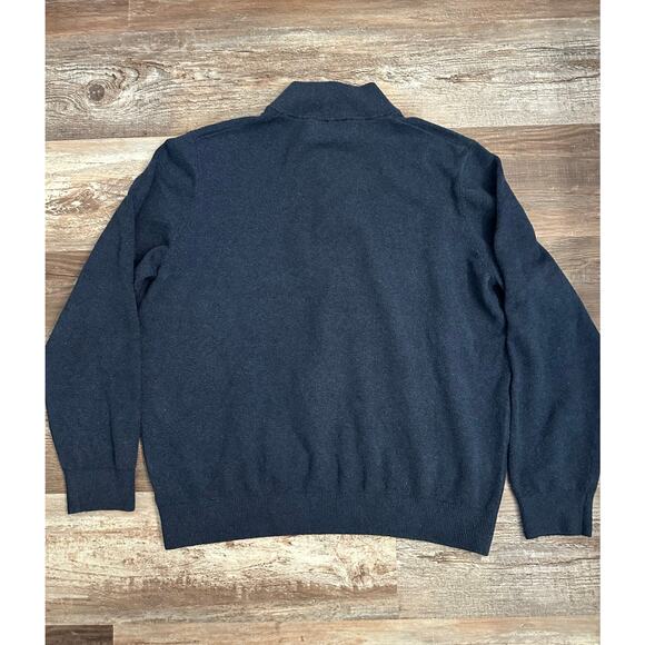 FAHERTY men’s 1/4 Zip sweater in navy size XL - Picture 4 of 6